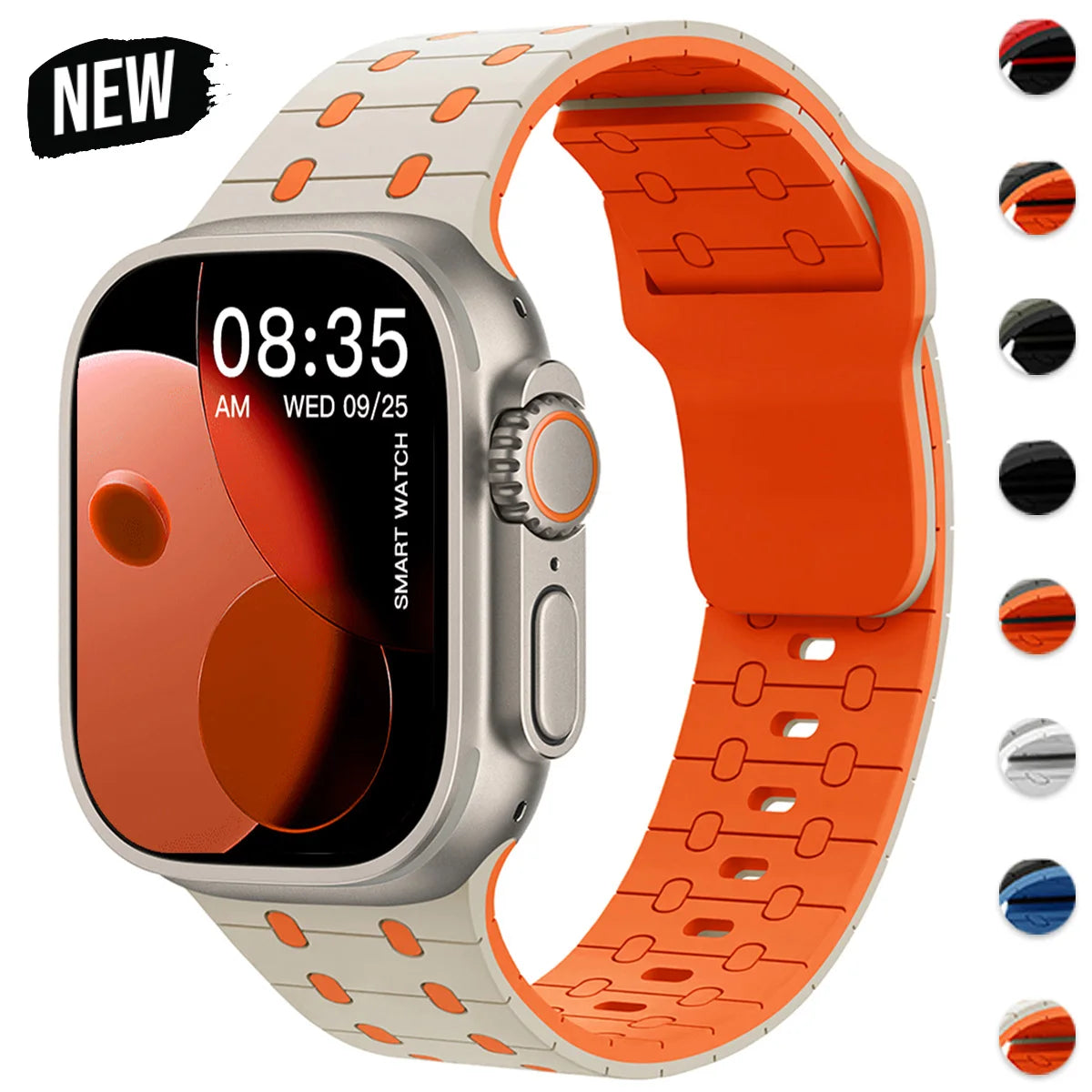 Silicone Apple Watch Band for Series 3 10 SE Ultra