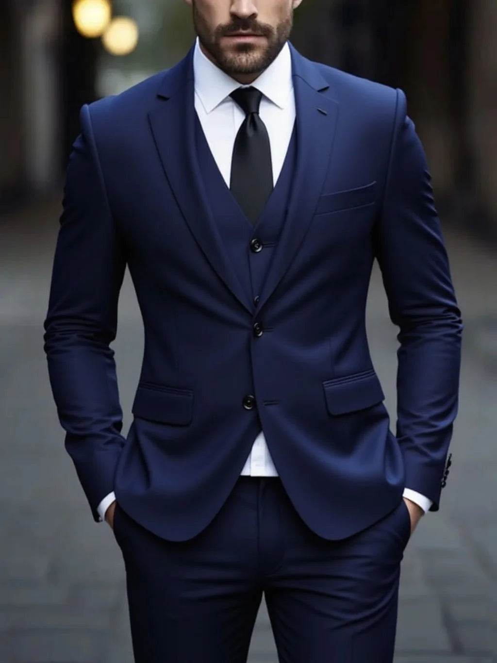 Four Seasons Slim Fit Three Piece Suit For Men