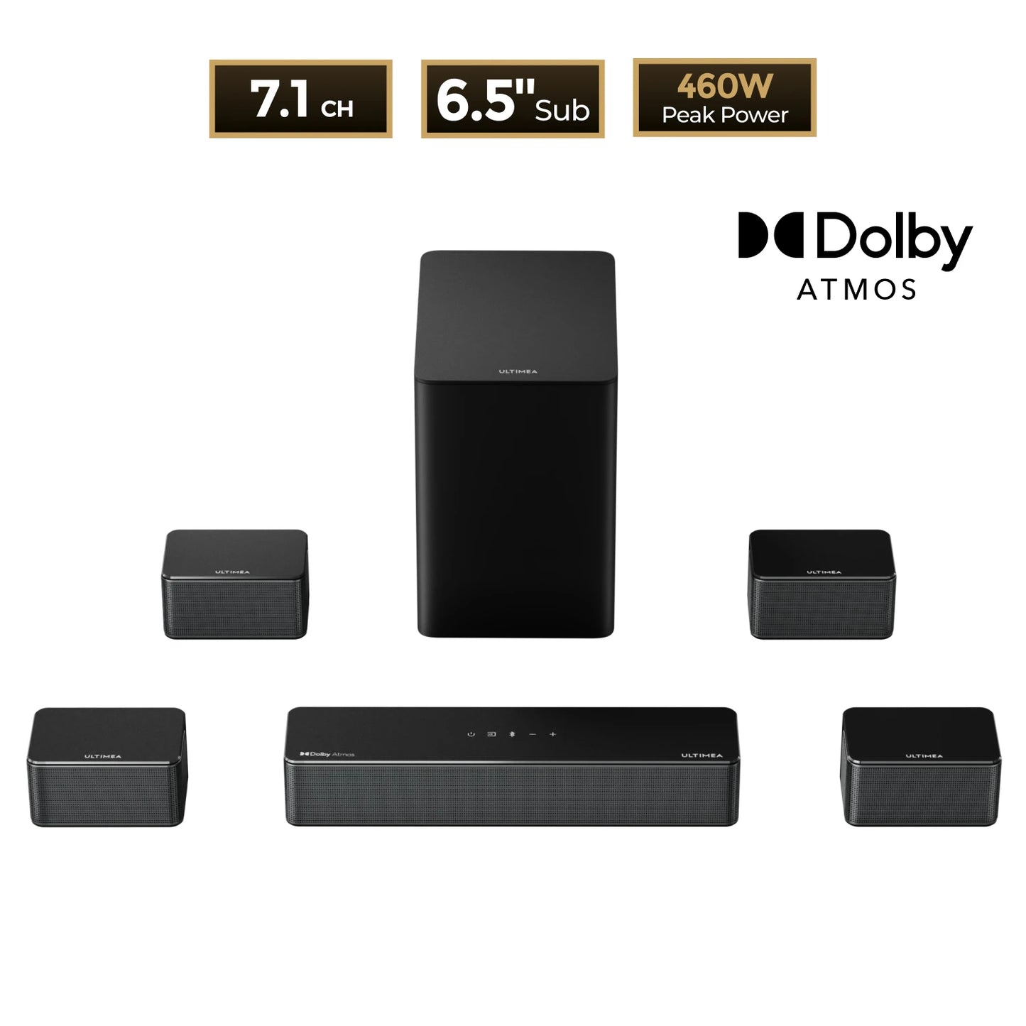 ULTIMEA Poseidon D80 7.1 Surround Soundbar With Dolby Atmos