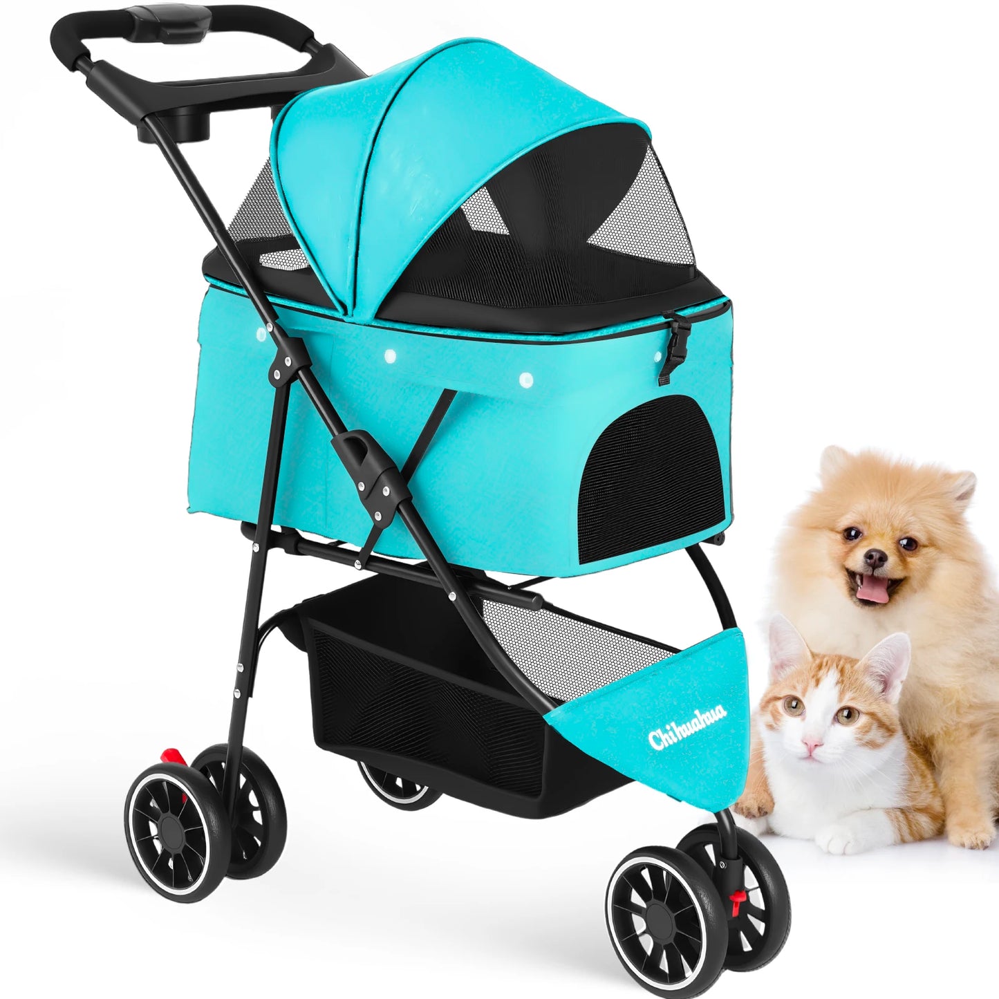 CHIHUAHUA Pet Stroller For Dogs And Cats With Alloy Frame