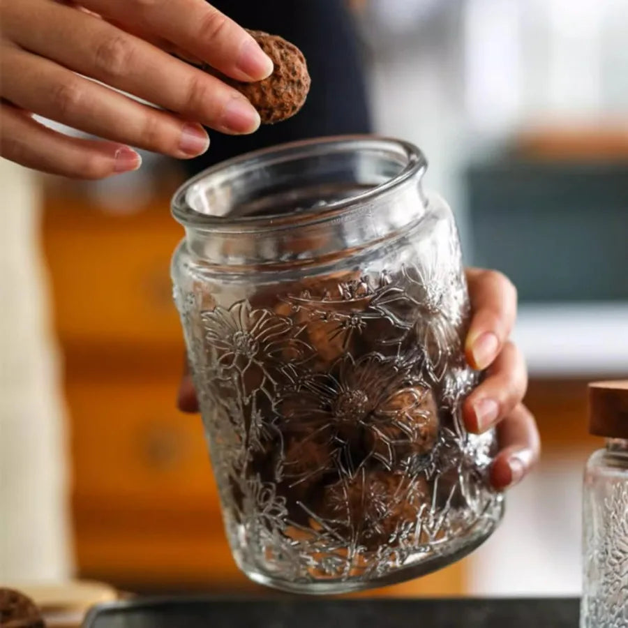 Vintage Glass Jar With Lid