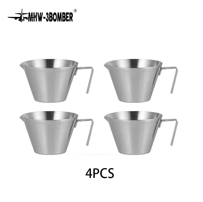 Espresso  Stainless Steel Measuring Cup with Handle Metal