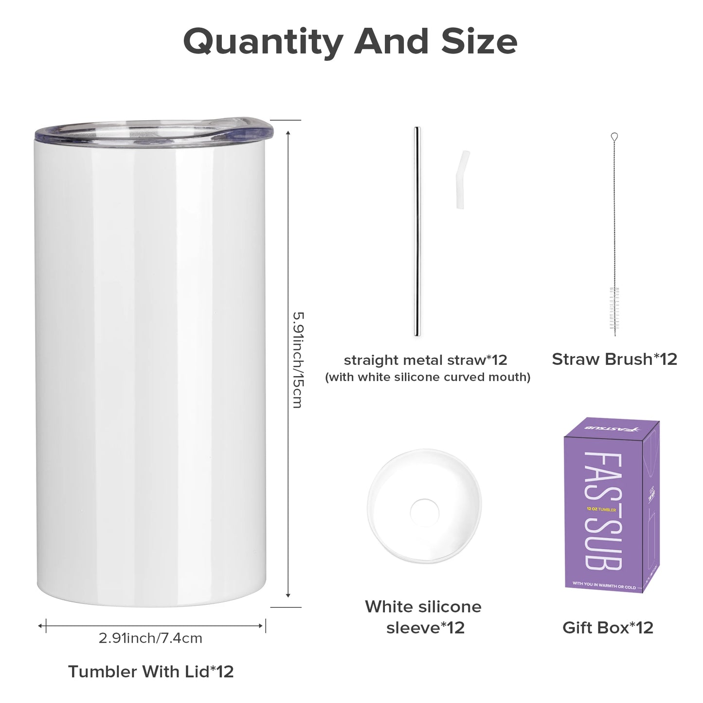 Sublimation Tumblers With Straw