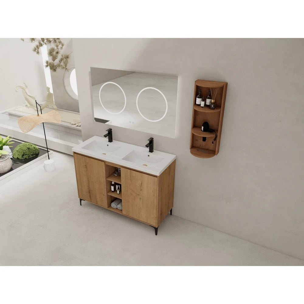 Hign-concerned Freestanding Double Sink Bathroom Vanity Cabinet