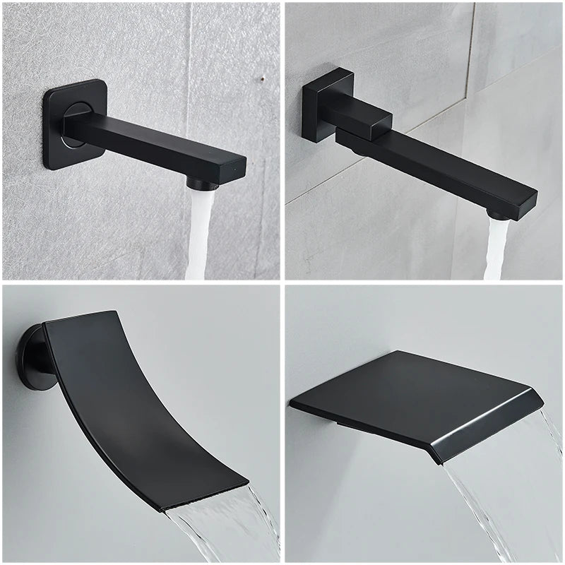Rain Shower Faucet Set With Tub Spout System