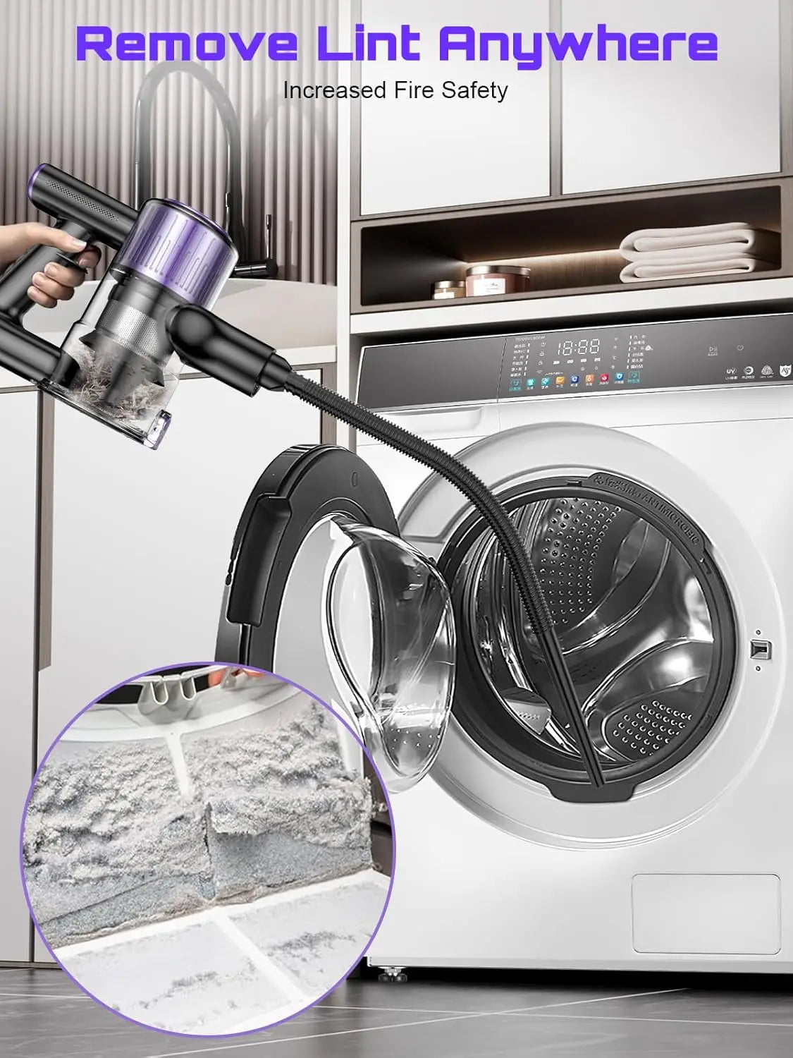 SUXIANGVAC Cordless Vacuum Cleaner 55KPa 500W 45min