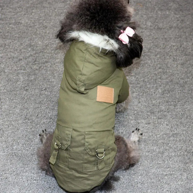 Dog Coat Jacket Polyester For Autumn Winter Weather Protection