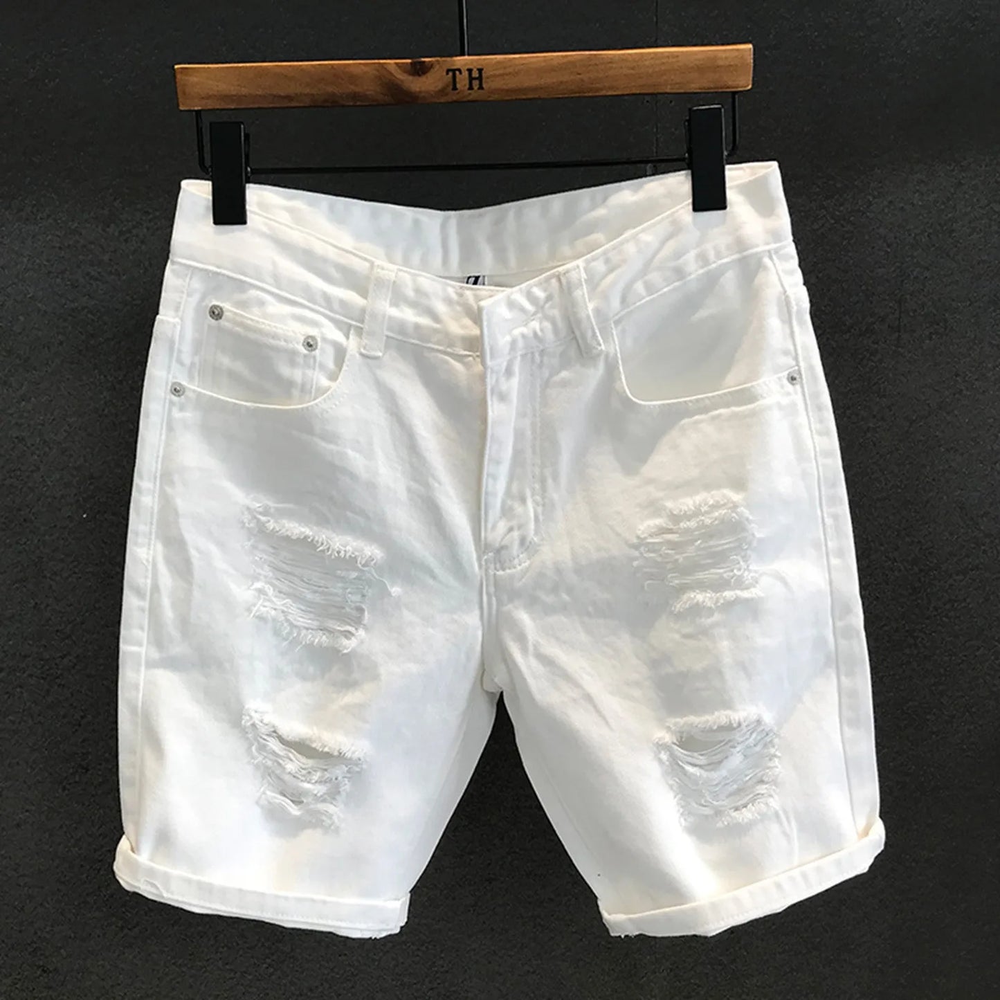 Men's Summer Ripped Denim Shorts For Everyday Wear