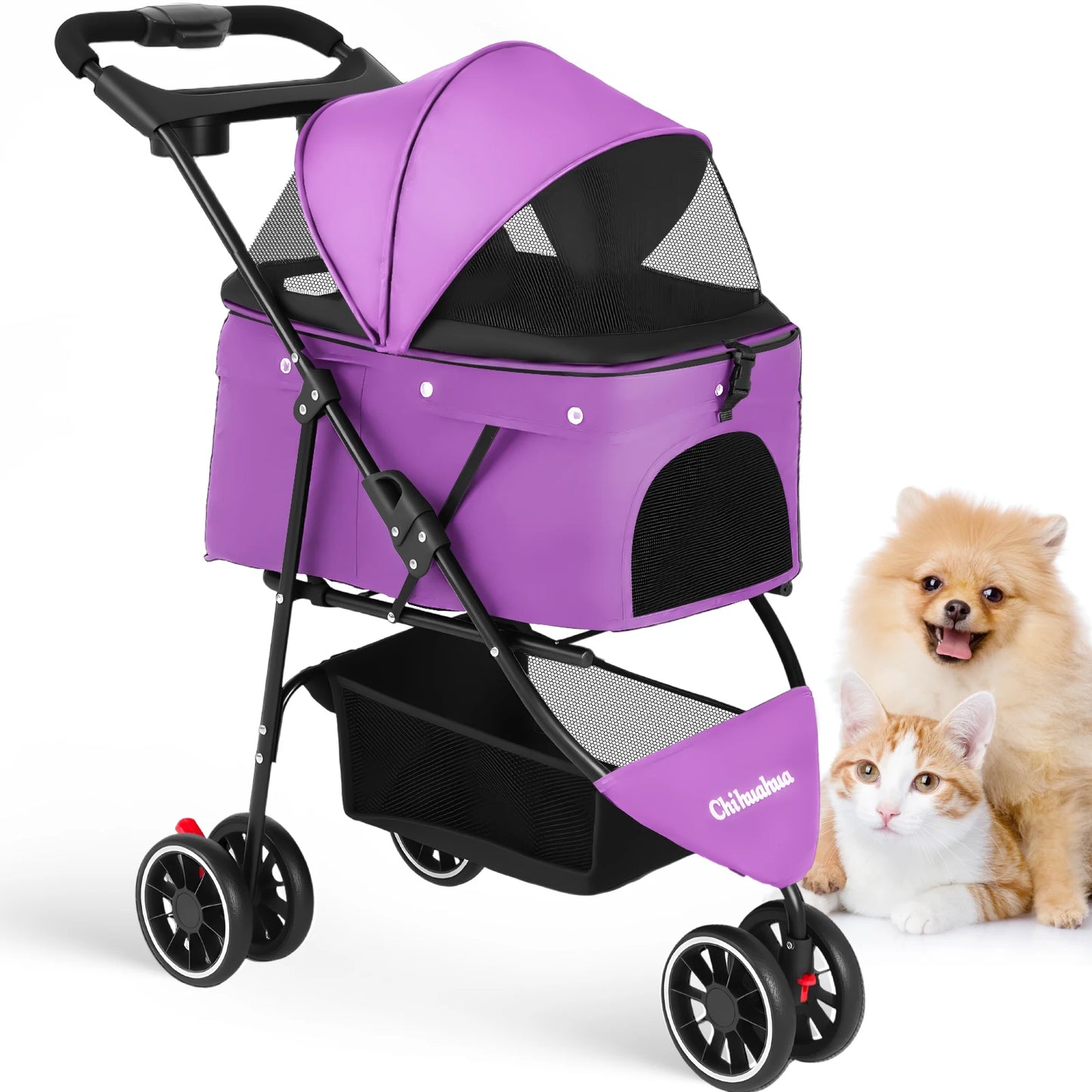CHIHUAHUA Pet Stroller For Dogs And Cats With Alloy Frame