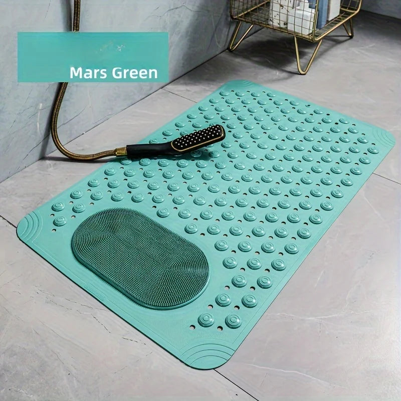 PVC Bath Mat With Rectangular Massage Nubs Non Slip