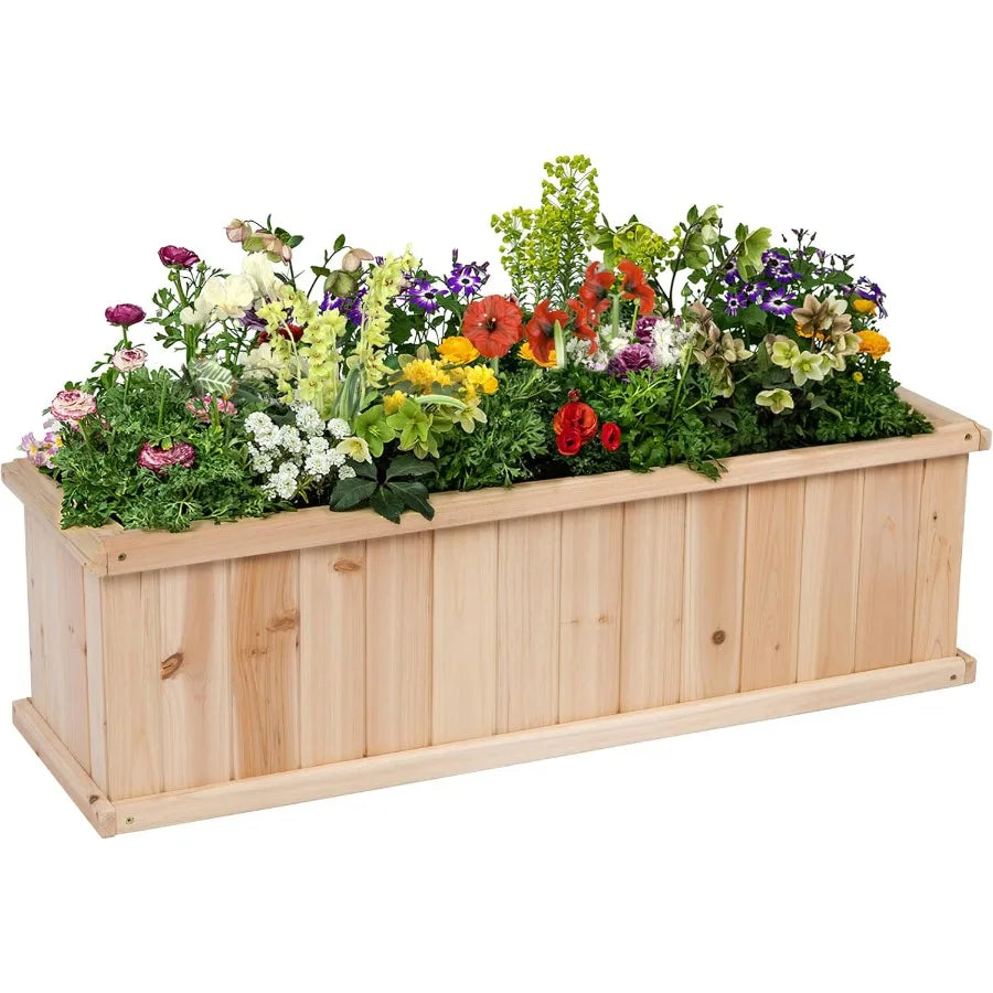 Premium Cedar Raised Garden Bed Planter Box For Vegetables