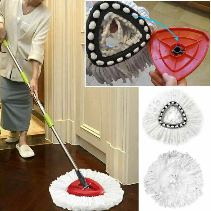 Easy Wring and Clean Turbo Microfibre Mop Replacement Head