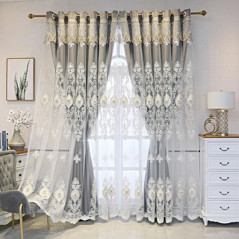 Luxury Vintage Embroidered Curtains
