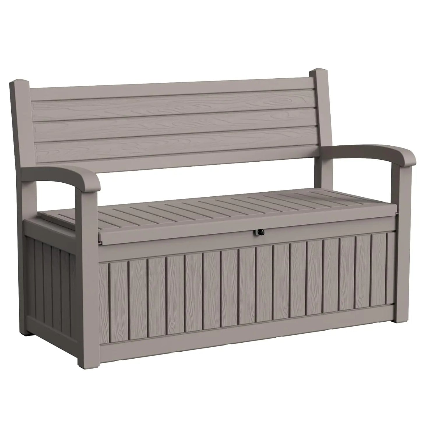 Outdoor Resin Storage Bench Deck Box Waterproof and Lockable