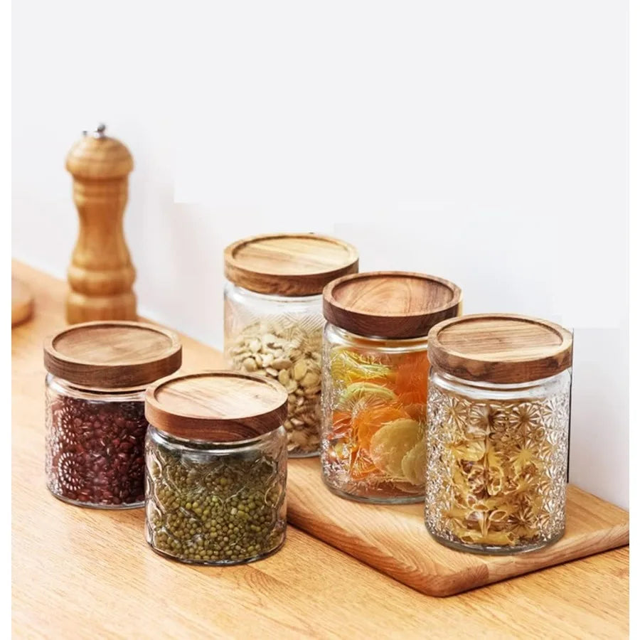 Vintage Glass Jar With Lid