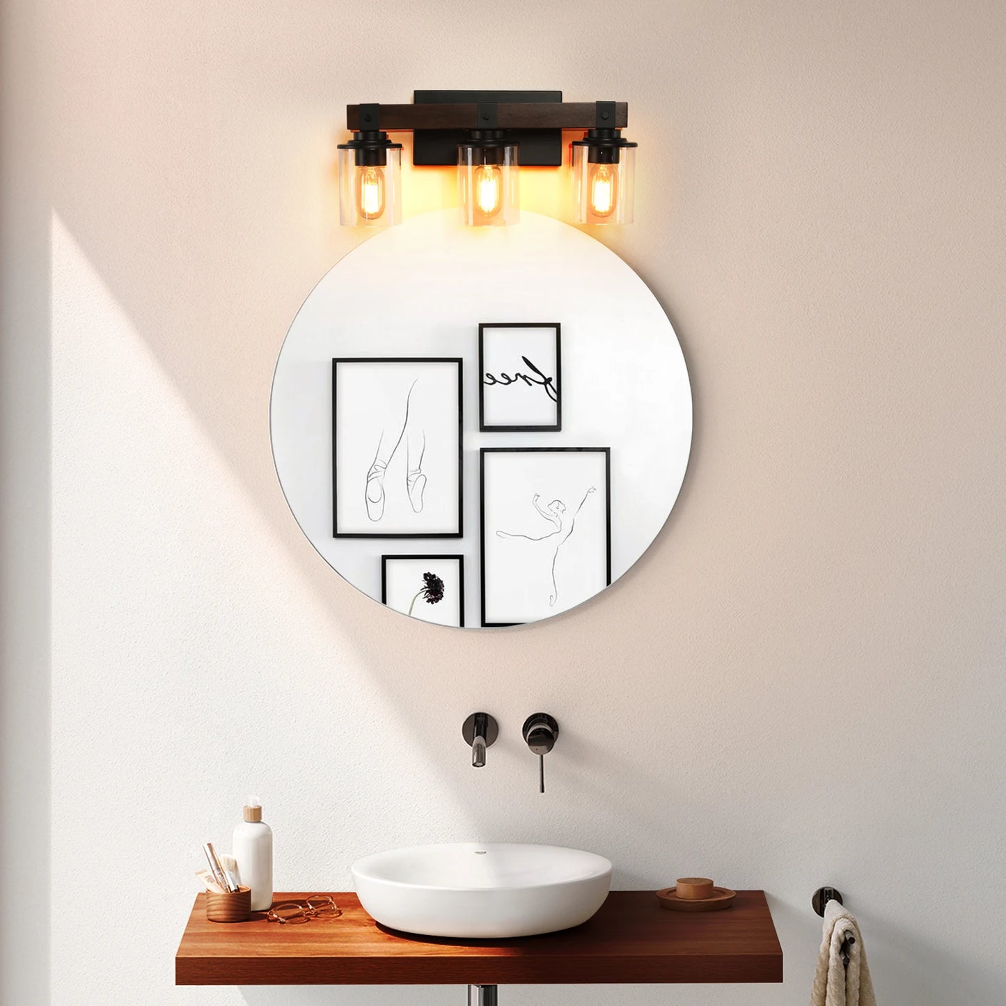 ARLGSITE Rustic Industrial Farmhouse Vanity Light Wall Sconce Bathroom