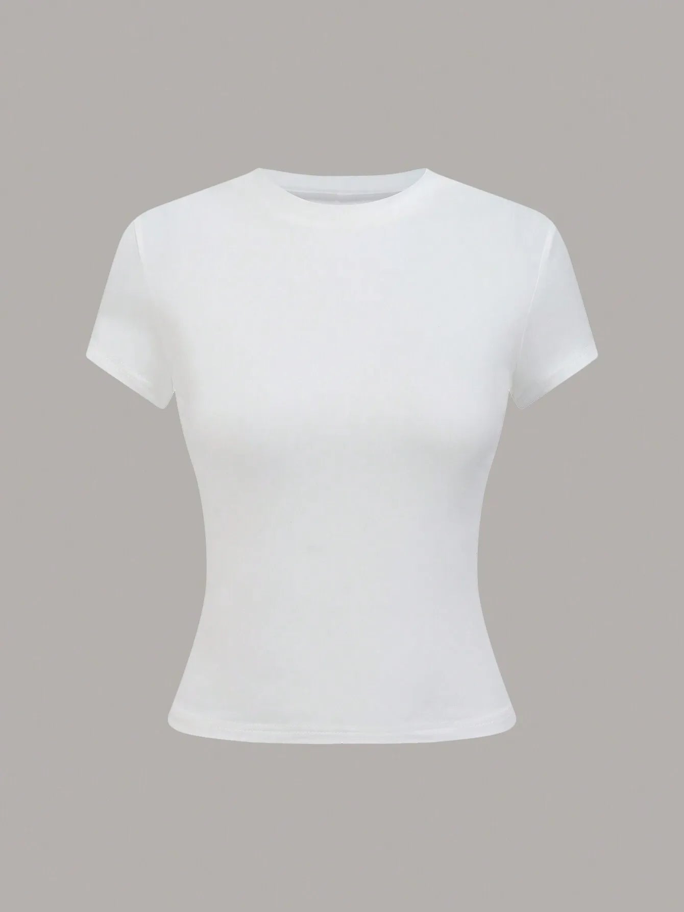 Women's Short Sleeve Knit T Shirt With Elastic Fabric
