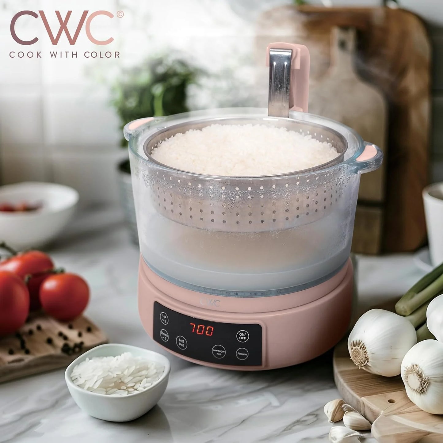 Yao Hui Huang Glass Low Carb Rice Cooker Healthier Starch