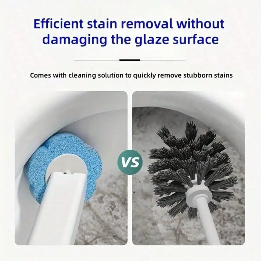 Wall Mounted Toilet Brush With Holder Long Reach Cleaning Tool
