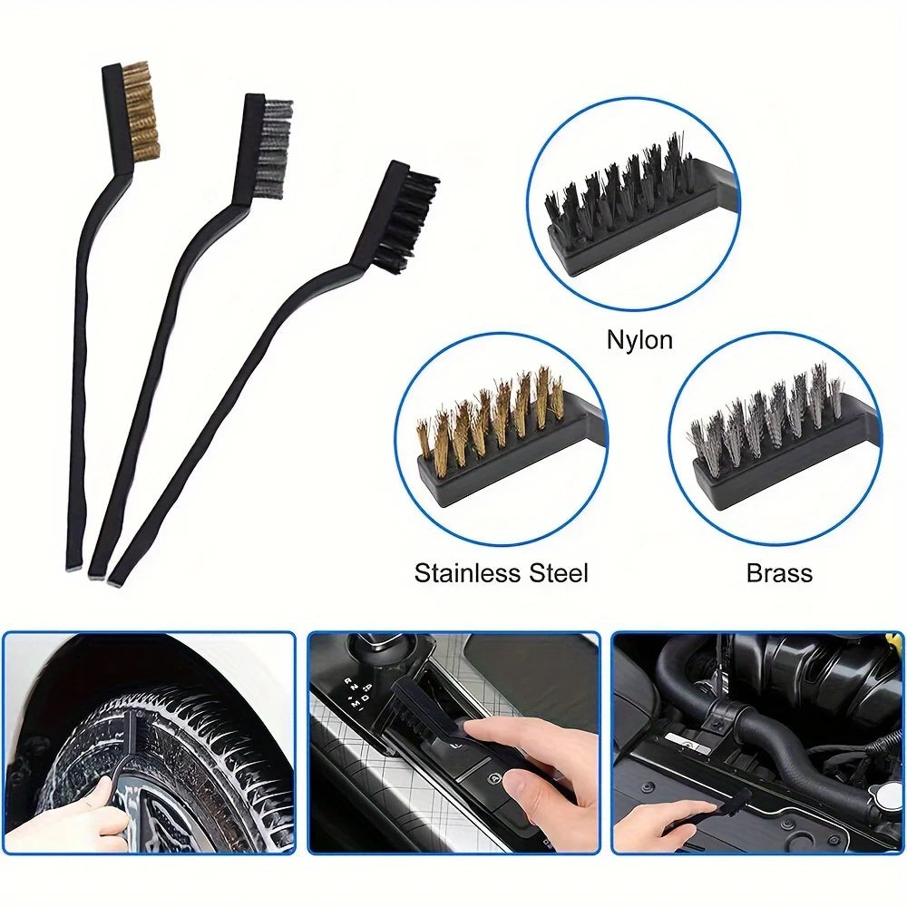 Car Detailing Brush Set Auto Cleaning Kit For Vents And Air Outlets