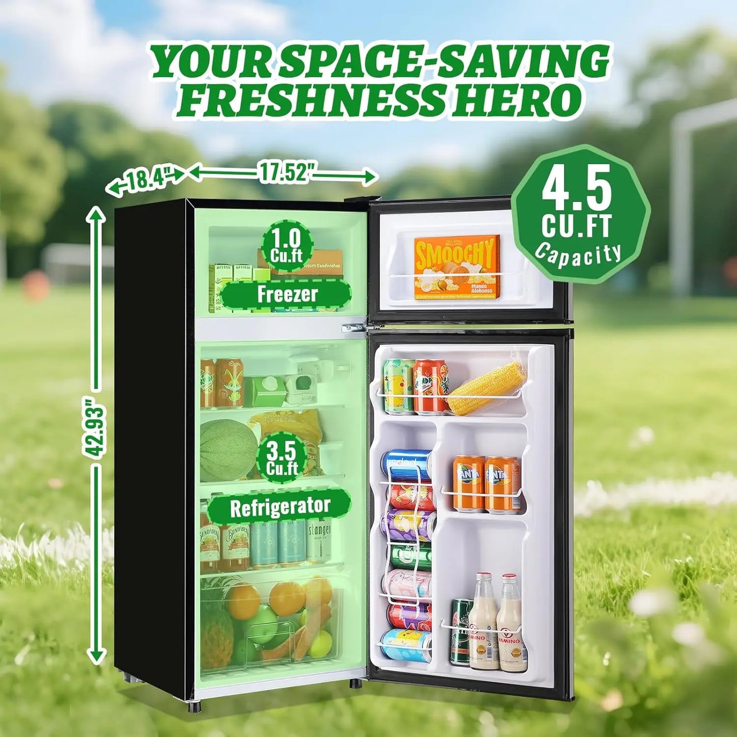 Two-Door Freestanding Refrigerator With Freezer