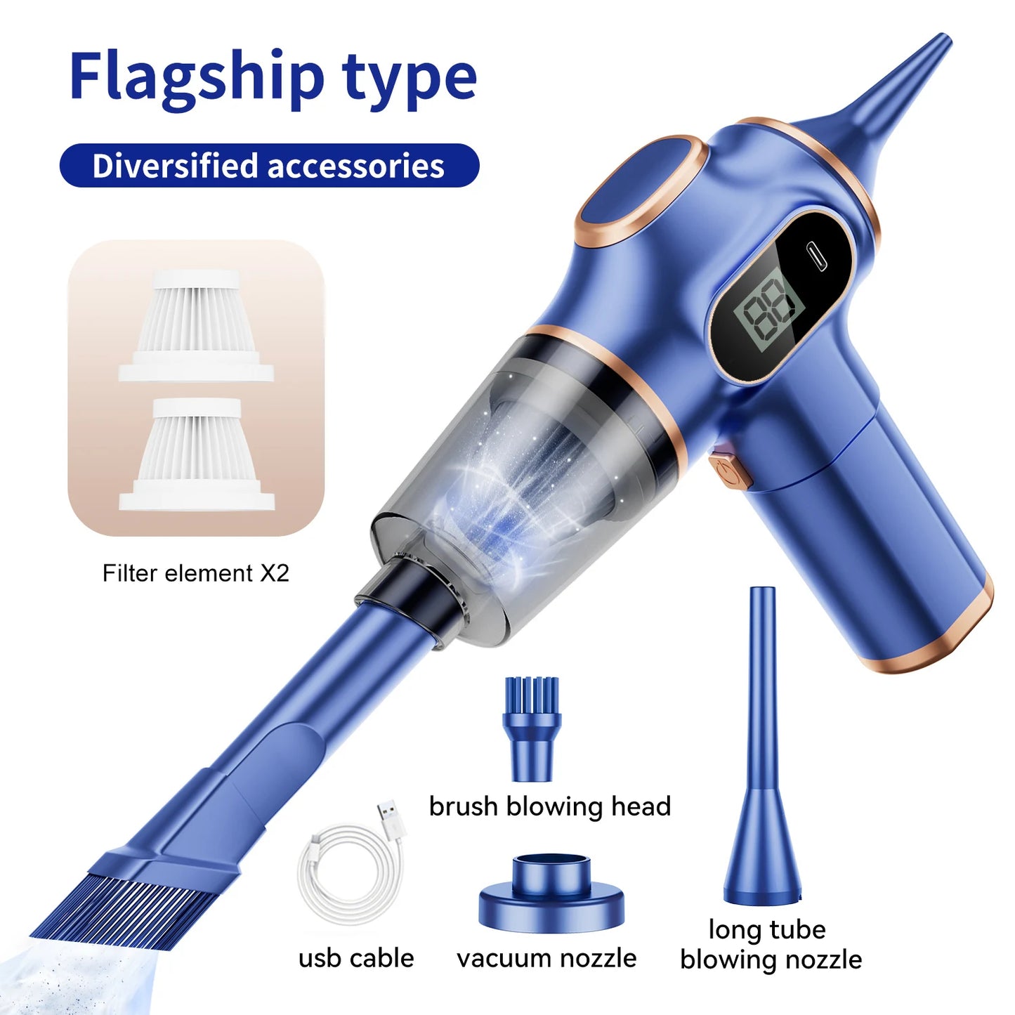 High Power Cordless Bagless Handheld Vacuum Cleaner With HEPA
