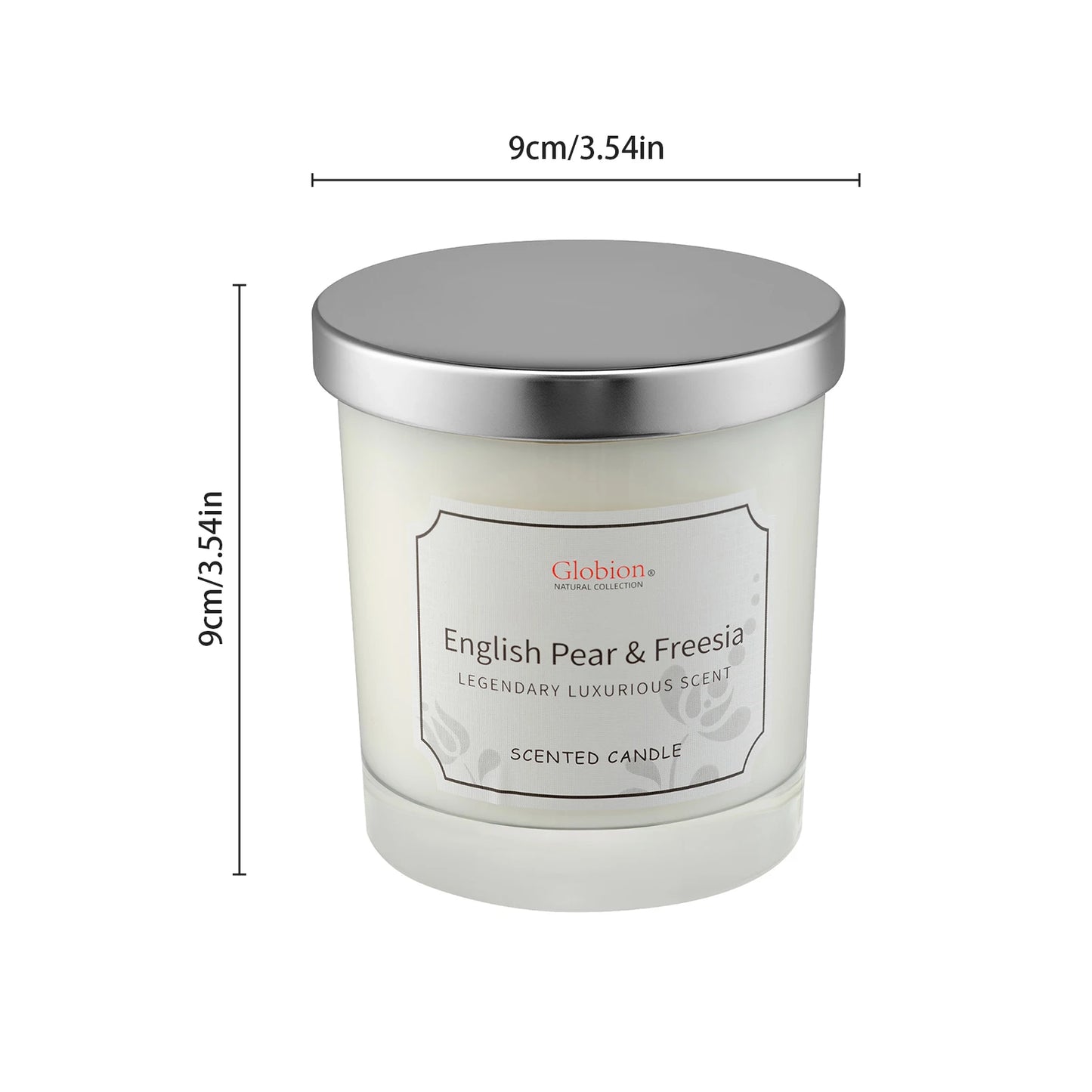 English Pear and Freesia Aromatherapy Candle in Glass Jar