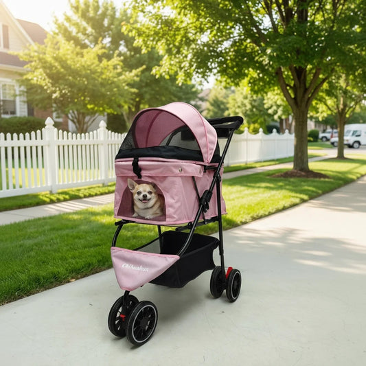 CHIHUAHUA Pet Stroller For Dogs And Cats With Alloy Frame