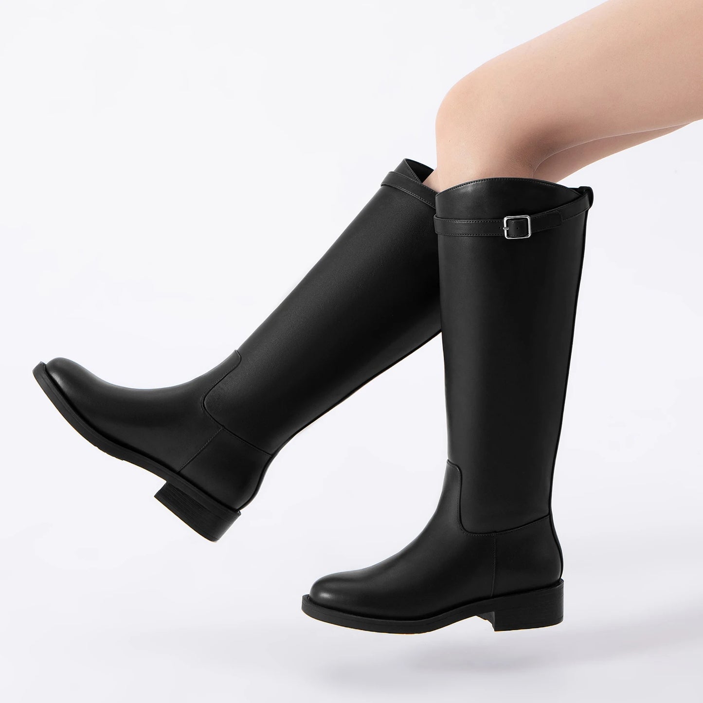 Womens Knee High Riding Boots PU Upper Equestrian Boot