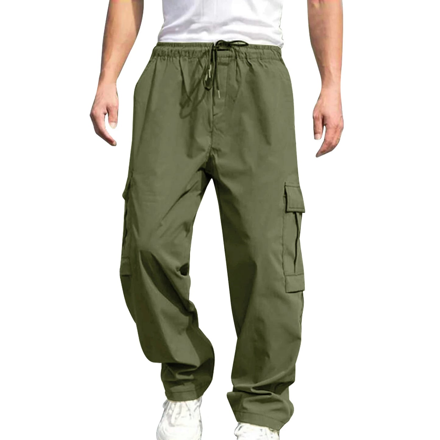 Hirigin Men's Loose Straight Leg Cargo Pants