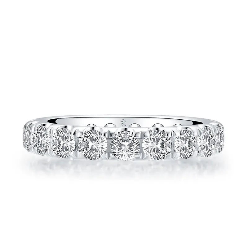 Oxtao Moissanite Diamond Ring Sterling Silver Classic Wedding
