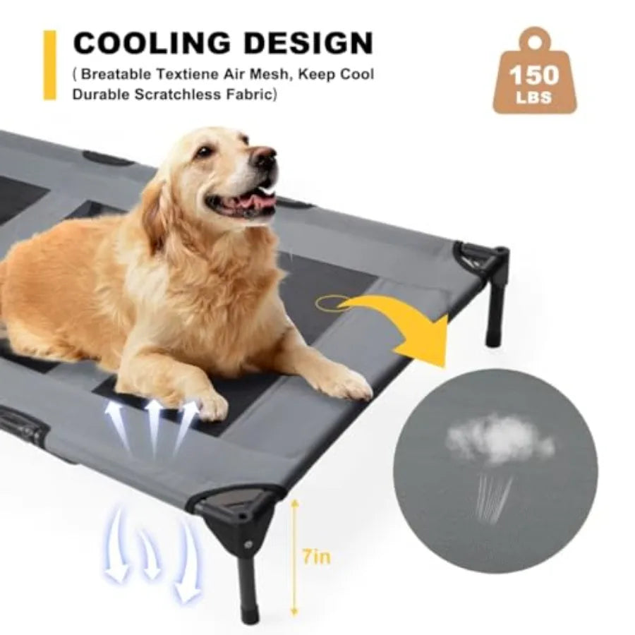 Elevated Dog Bed With Canopy For Durable Indoor Comfort