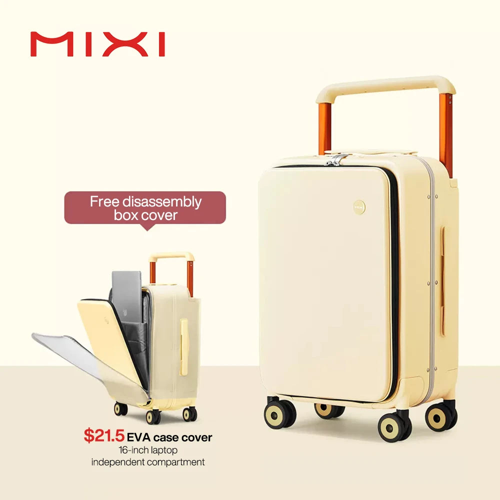 Mixi Unisex Carry On Luggage Hardside PC Aluminum Frame