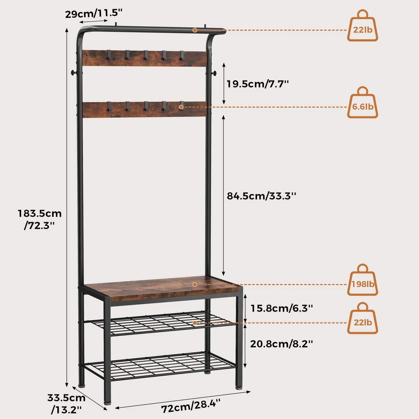 4 In 1 Entryway Bench With Shoe Storage Organizer