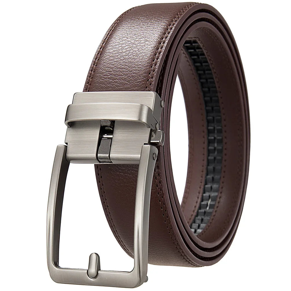 Casual  Genuine Leather Belt With Automatic Buckle