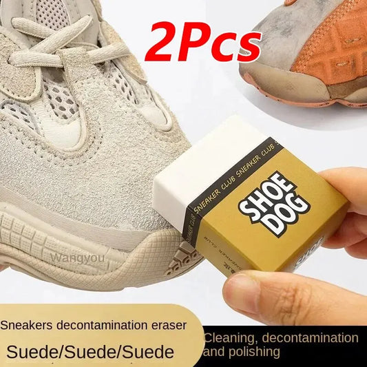 Shoe Eraser Set Portable Rubber Block Brush For Suede Leather Cleaning