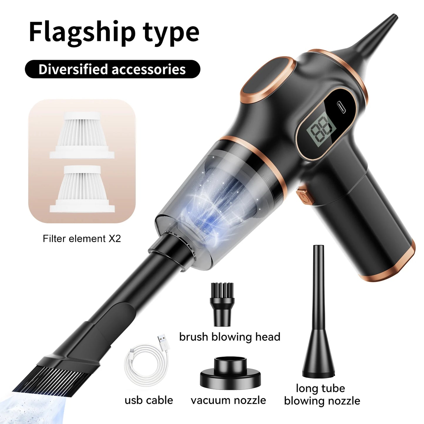 High Power Cordless Bagless Handheld Vacuum Cleaner With HEPA