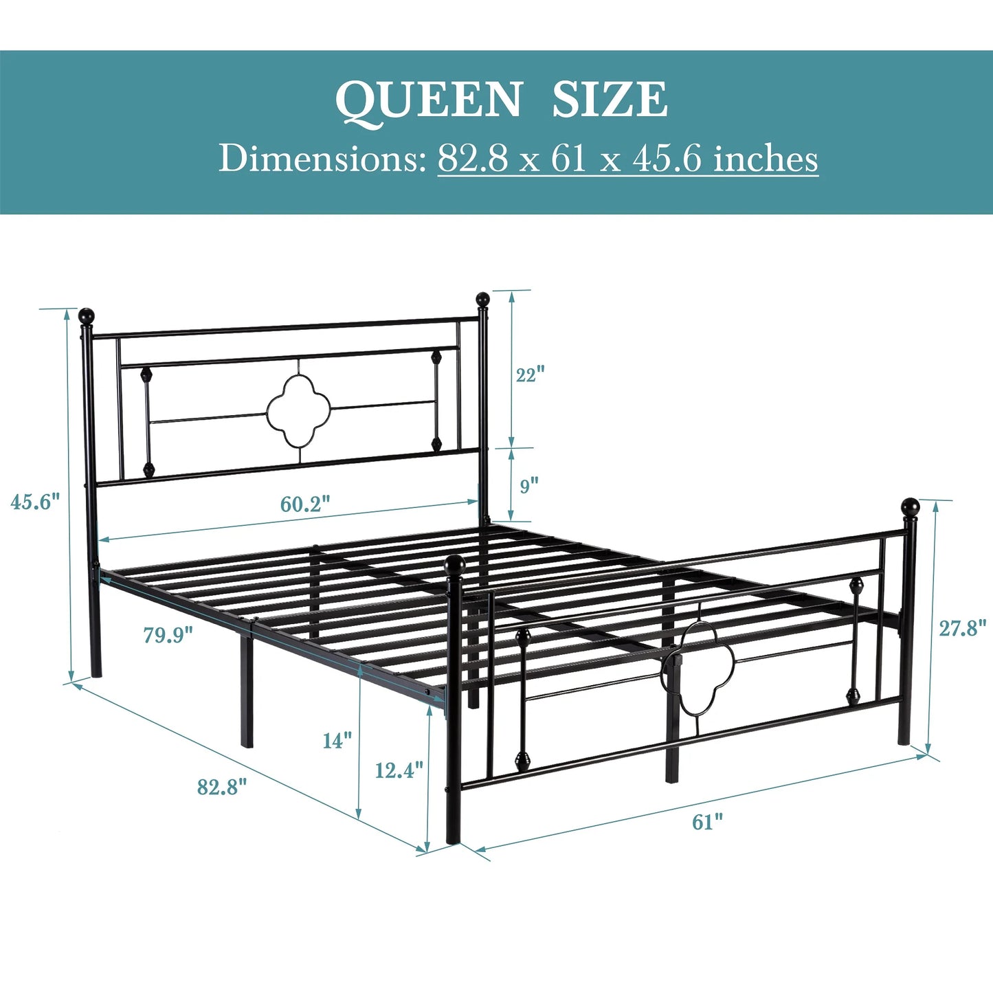 Vintage Victorian Wrought Iron Headboard And Footboard