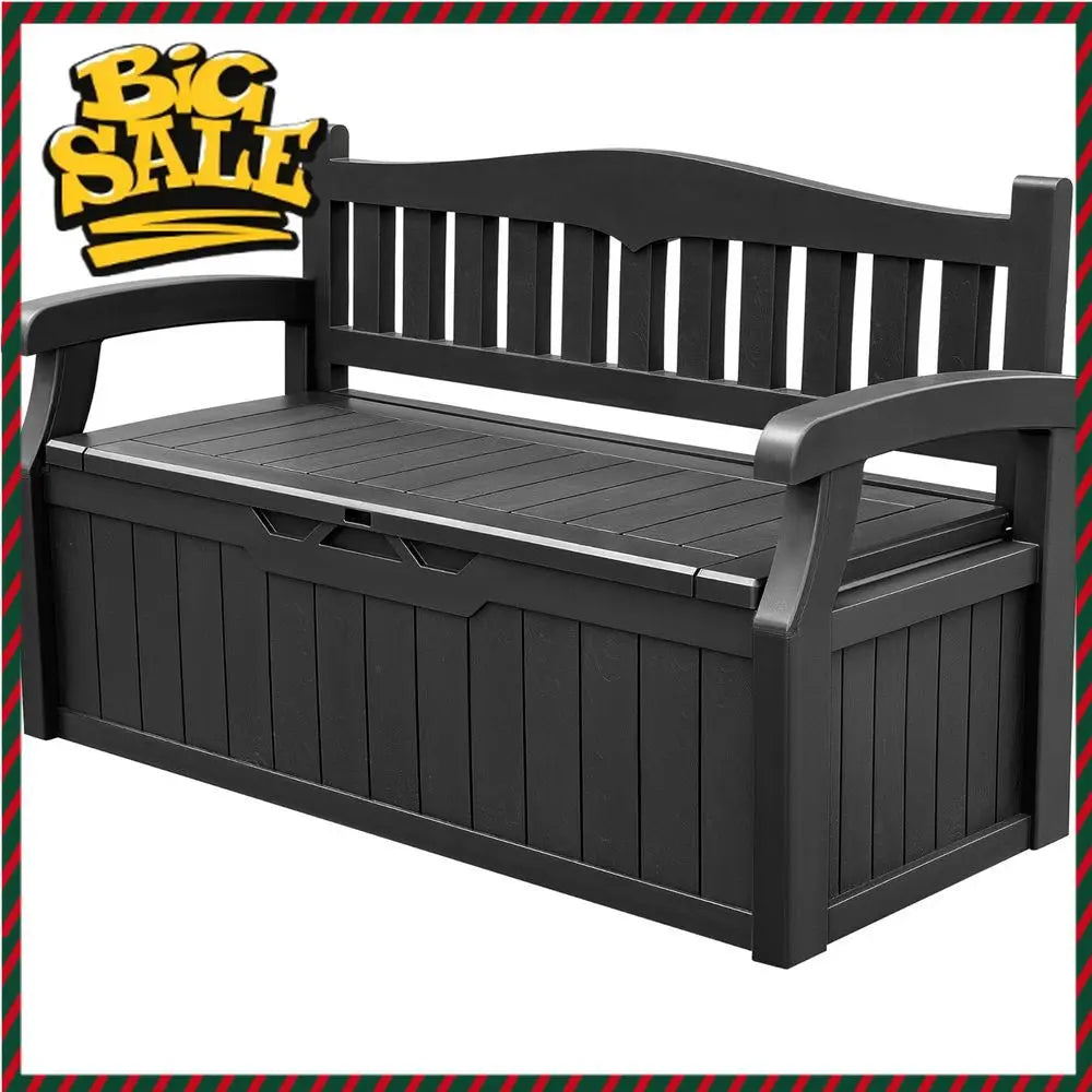 Lockable Outdoor Storage Bench With Cushions For Patio Or Garden