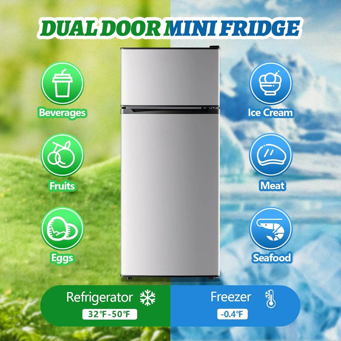 Two-Door Freestanding Refrigerator With Freezer
