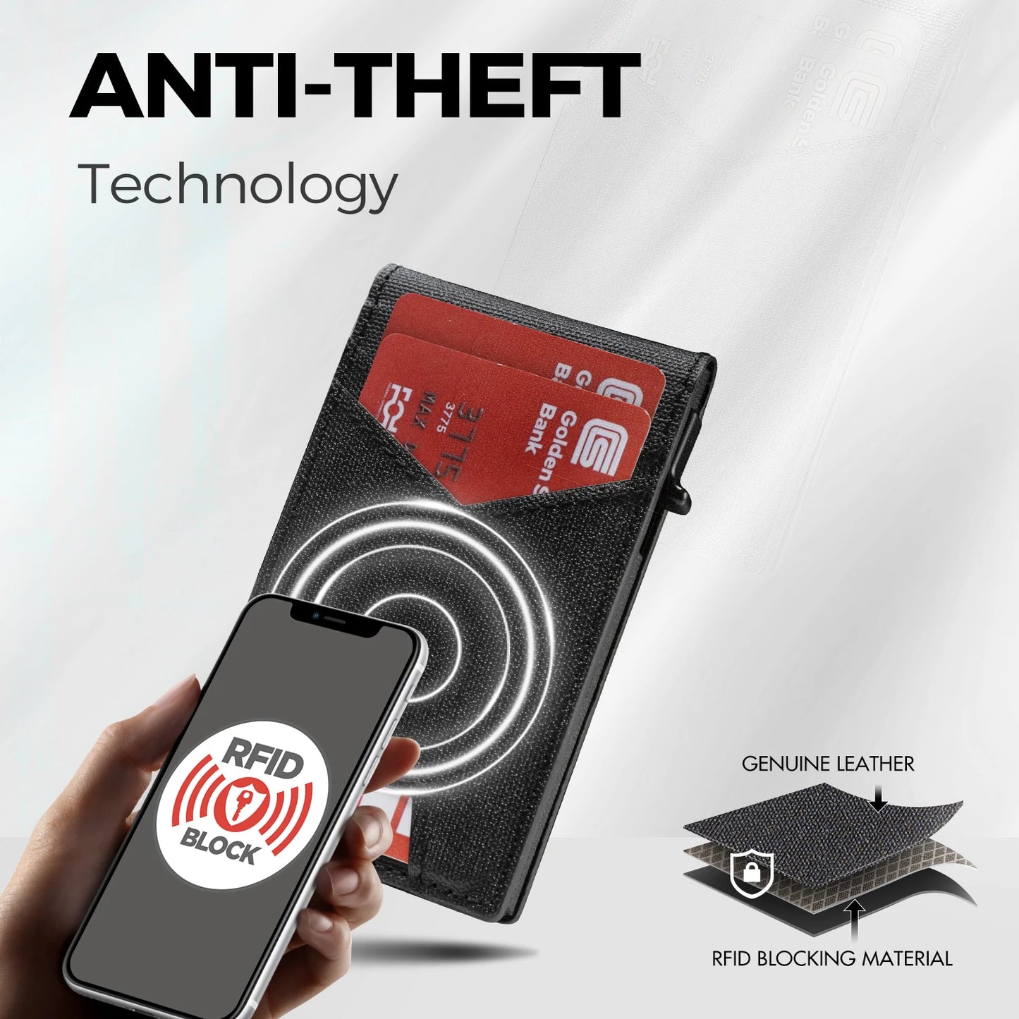 IWANTITCN Minimalist Cardholder Wallet With RFID Blocking Front Pocket