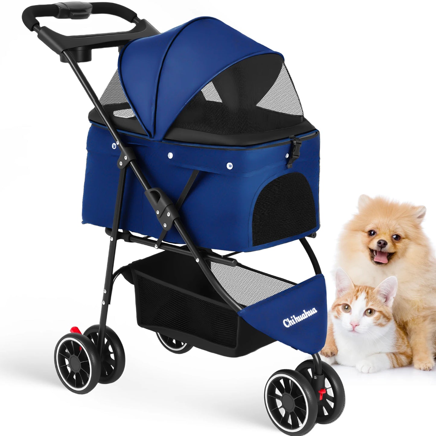 CHIHUAHUA Pet Stroller For Dogs And Cats With Alloy Frame