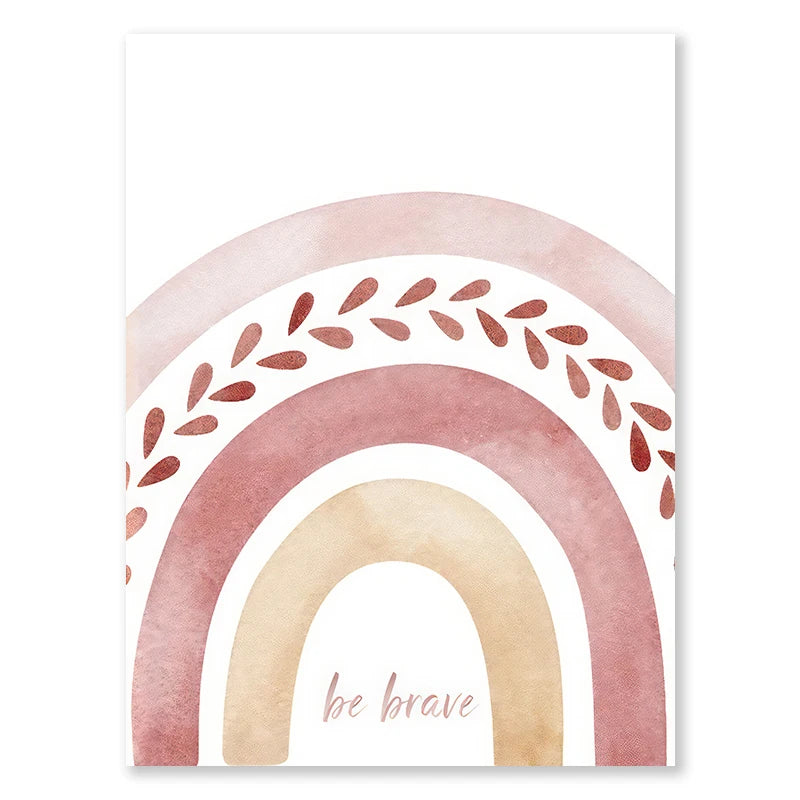 Bohemian Rainbow Series Canvas Painting Unframed Modern Animal Art