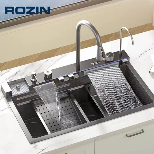 Rozin 304 Stainless Steel Kitchen Sink With Digital Display