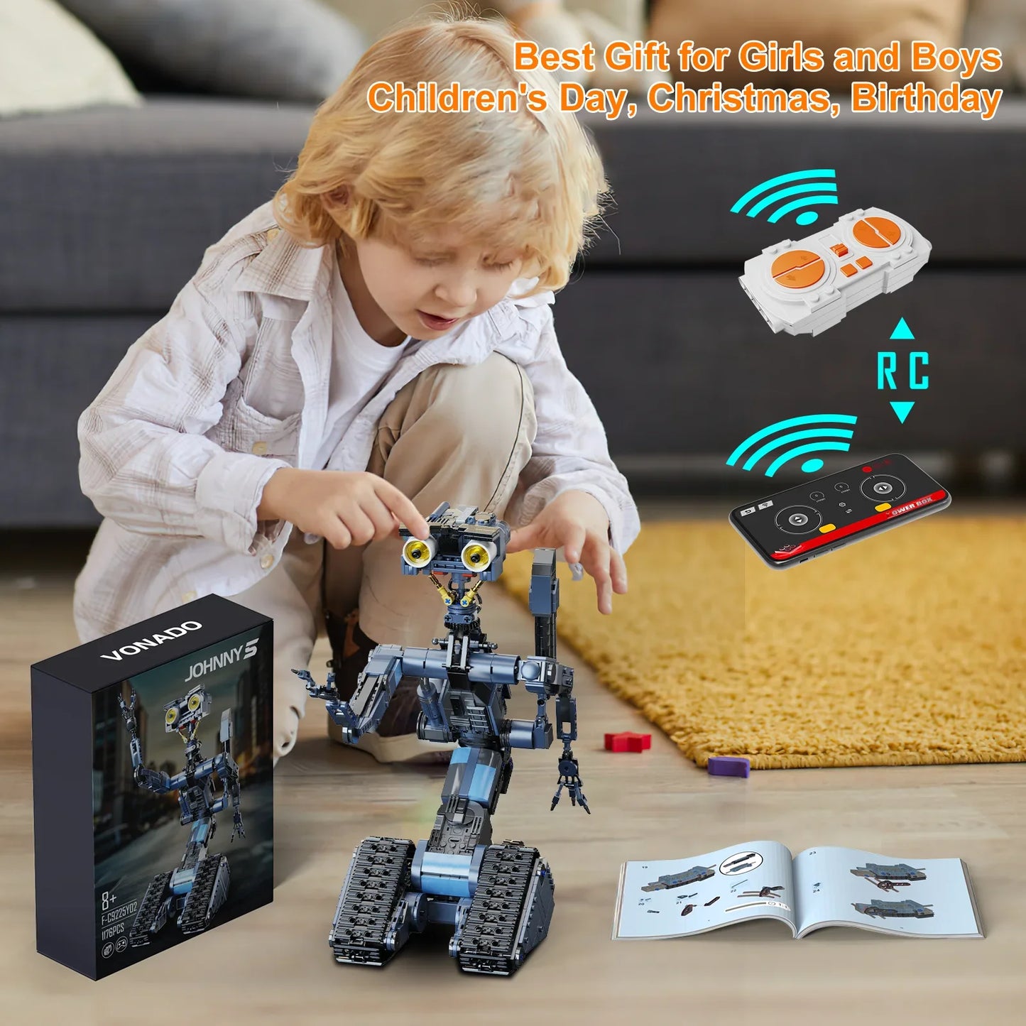 Johnny's 5 Robot Building Blocks Set