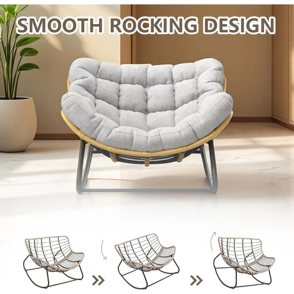 Rattan Wicker Outdoor Rocking Chair