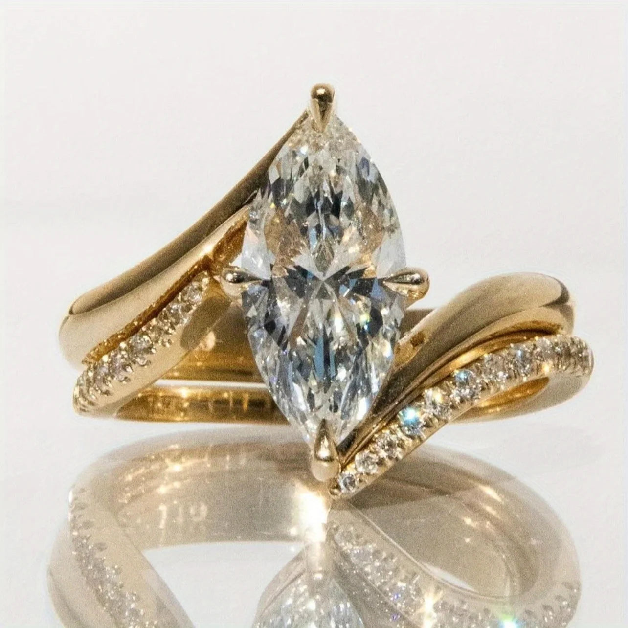 Marquise Moissanite Bridal Wedding Set 925 Sterling Silver