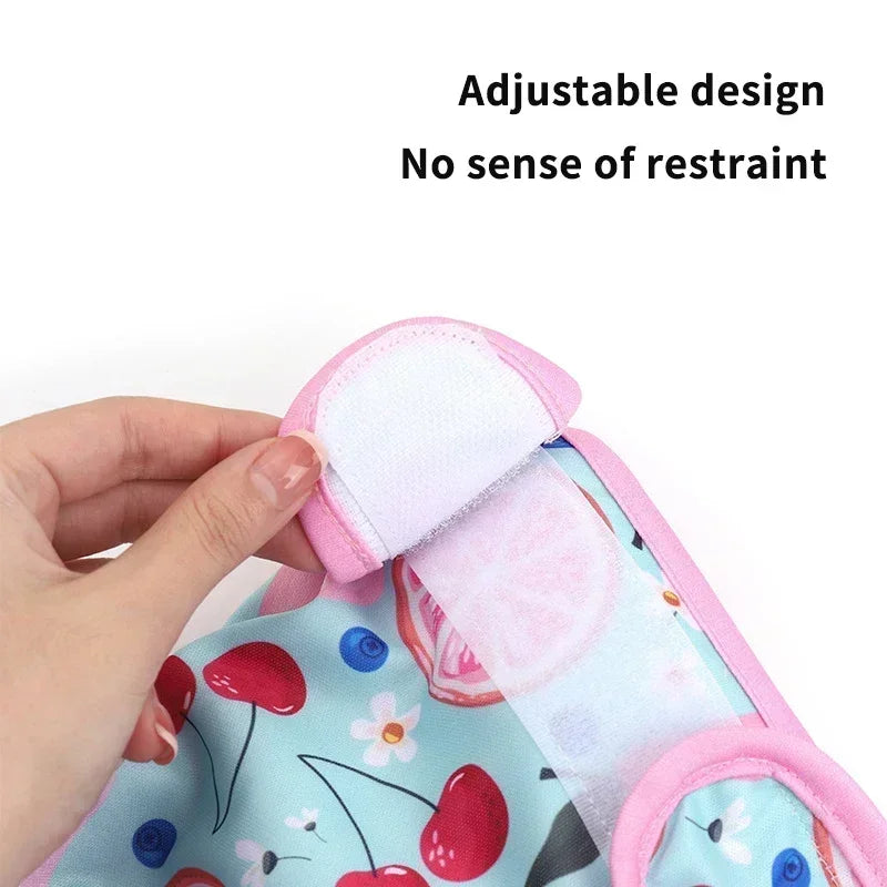 NONECN Washable Dog Diapers Physiological Panties Cartoon Print