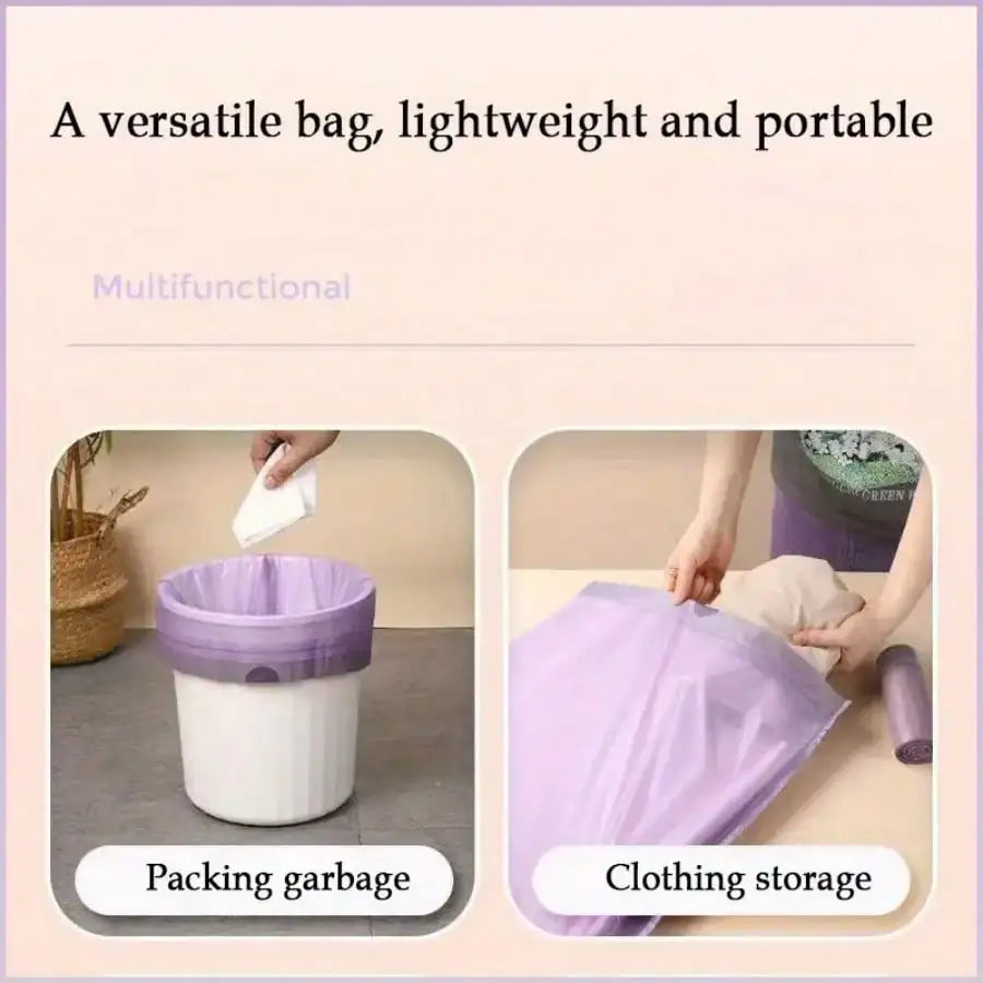AEHOME 100 Pack Household Drawstring Trash Bags Flat Top