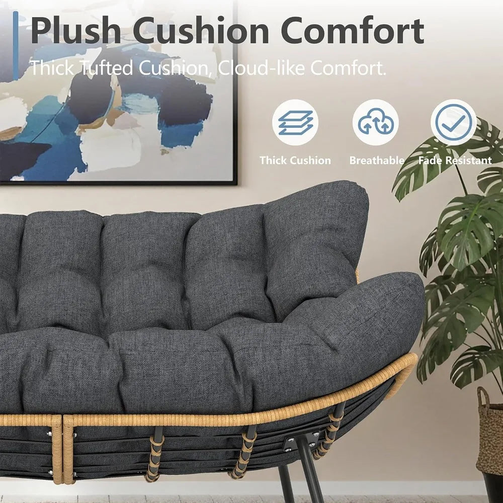 All Weather Outdoor Papasan Loveseat